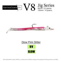 Osaka V8 Jig Series 8cm 5.5 gr Silikon Yem (3+5) ( 1 pK. 3 Adet Jig ve 5 Adet silikon vardır.)