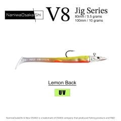 Osaka V8 Jig Series 8cm 5.5 gr Silikon Yem (3+5) ( 1 pK. 3 Adet Jig ve 5 Adet silikon vardır.)