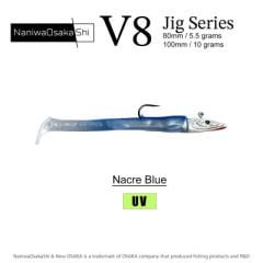 Osaka V8 Jig Series 8cm 5.5 gr Silikon Yem (3+5) ( 1 pK. 3 Adet Jig ve 5 Adet silikon vardır.)