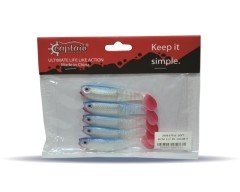 Captain 3569 Style Soft 8cm Levrek Silikonu 5'li Paket Suni Yem
