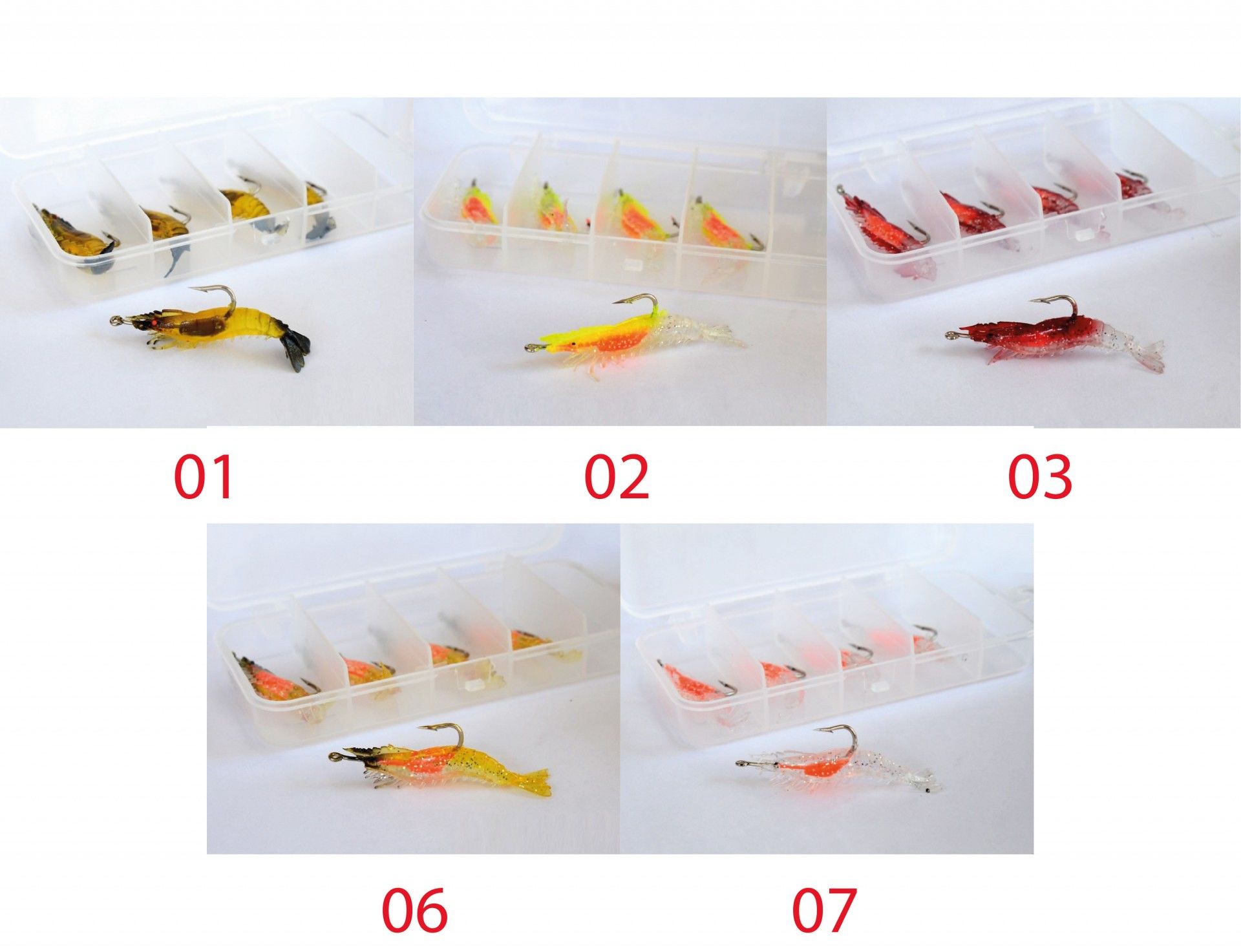 3062 Karides 5,5 cm. 5 li kutu  renk 01-02-03-06-07