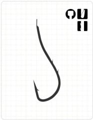 Fudo 2901 Ryusen Çift Tirnak Black Nikel ( Siyah )Olta İğnesi