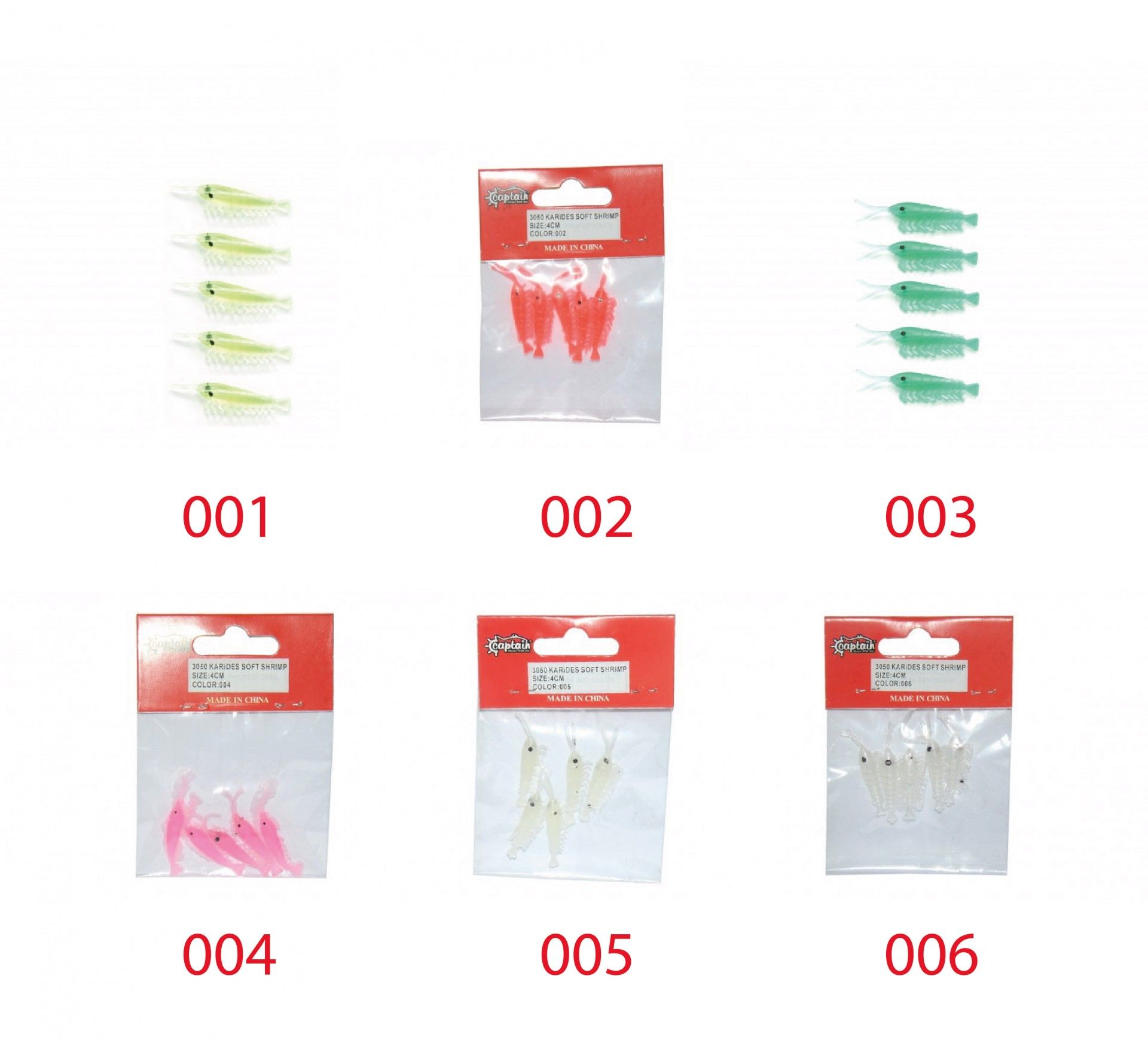 Captain 3050 Karides soft shrımp 4 cm.