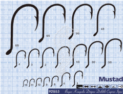 92553 Mustad Kısa Pala Çap. Del. Dövme Çelik Olta İğnesi  25 li Kutu