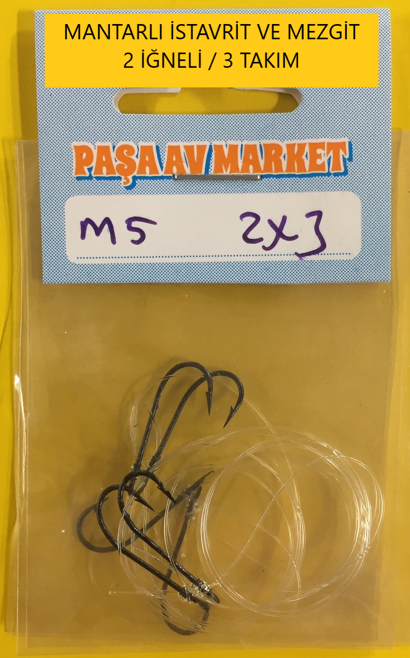 Youvella 1303  İki İğneli Mantarlı istavrit ve Mezgit Takımı ( 1 pk. = 3Takım )