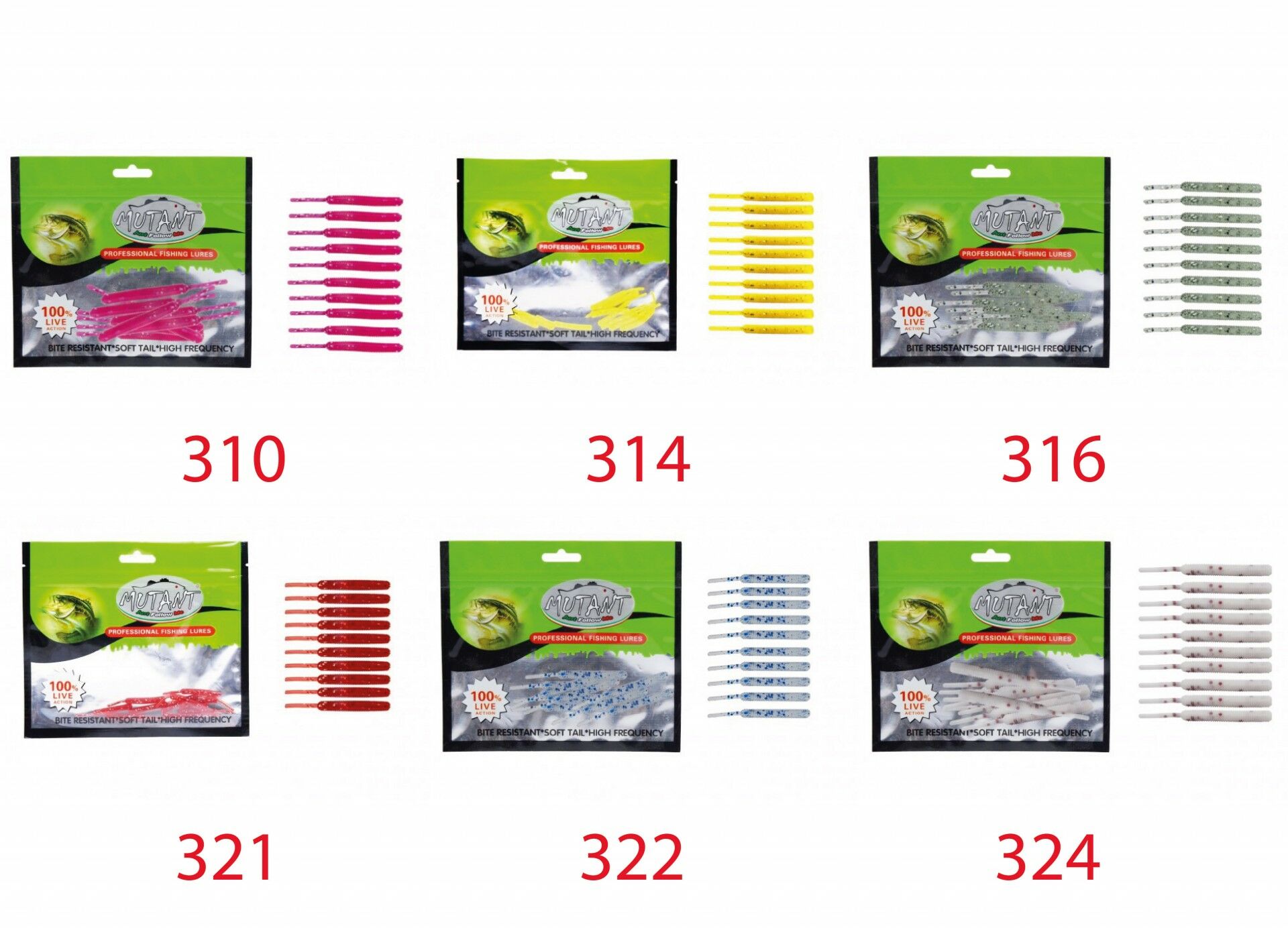 Mutant 3513 Serpentine 4,5 cm Aromalı LRF Silikon Suni Yem 10'lu Paket