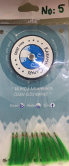 Karahan El yapımı 10 lu  kartela çinekop çapari