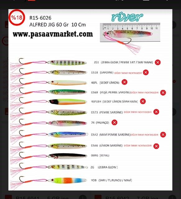 R 15 - 6026 Alfred jig 60 gr.